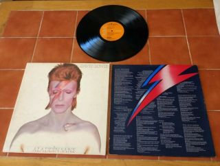 David Bowie - Aladdin Sane - 1973 Uk 1st Pressing Orange Label Lp Vg / Vg
