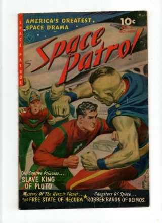 Space Patrol 2 Vintage Ziff - Davis Comic Scifi Painted Cover Golden Age 10c