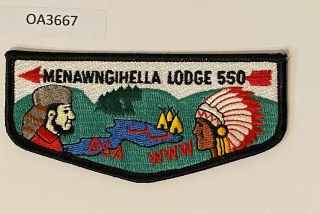 Boy Scout Oa 550 Menawngihella Lodge Black Border Flap