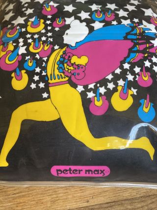 VINTAGE 1960 ' S PETER MAX Psychedelic Inflatable Pillow Mod 60s 2
