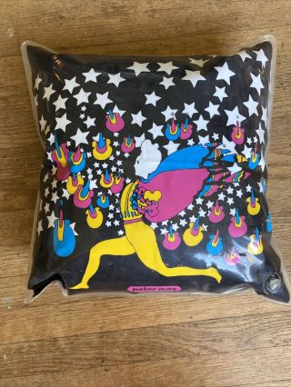 VINTAGE 1960 ' S PETER MAX Psychedelic Inflatable Pillow Mod 60s 3