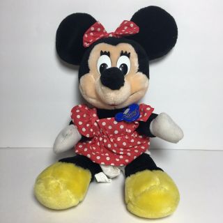 Disneyland Walt Disney World Vintage 12 " Minnie Mouse Plush Doll Polka Dots