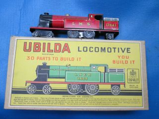 Vintage Chad Valley Ubilda Locomotive Windup Train Kit Boxed 1950 