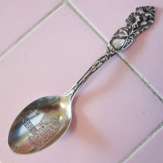 Antique Sterling Silver Souvenir Spoon Minneapolis Mn Court House Fessenden Gold