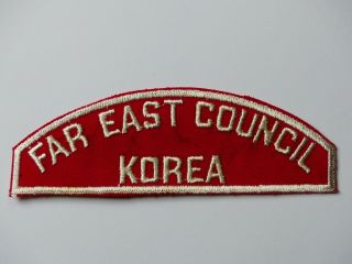 Vintage Far East Council Korea Council Shoulder Patch Rws Boy Scout Bsa