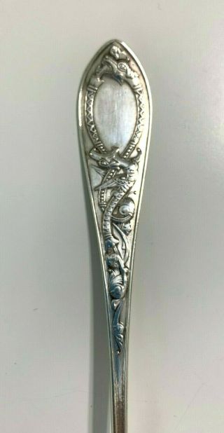 Vintage Antique Norwegian 830s Silver Spoon Ouroboros | Serpent | Dragon 7 "