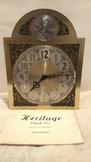 Vintage Heritage Grandfather Clock Movement Model 7501 Or 7502