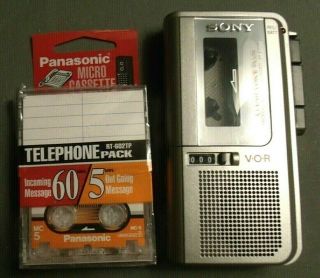Vintage Sony Microcassette Recorder M570v,  2 Tapes -