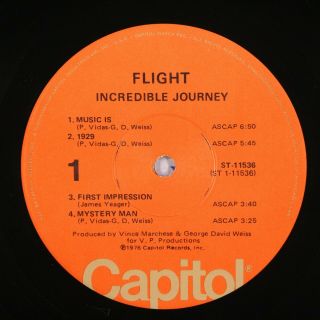 Flight Incredible Journey LP Capitol ST - 11536 3