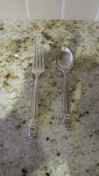 Vintage Royal Danish - International Sterling - Junior Youth Fork And Spoon Set