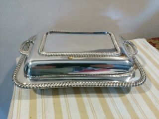Vintage Harrods Silver Plated Serving Tureen Rope Edge Design