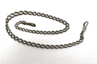 A Lovely Antique Victorian Edwardian Solid Silver Albert Chain 18.  1g 26966