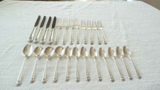 24 Piece 1847 Rogers Bros Is " Eternally Yours " Silver Plate Flatware