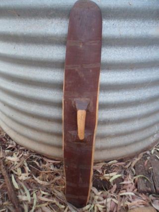 Old Aboriginal Parrying Fighting Wood Wooden Shield Australian Mulga Wood