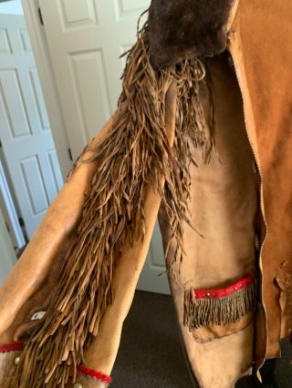 MOUNTAIN MAN LEATHER OUTFIT - PANTS AND JACKET W/FUR 3