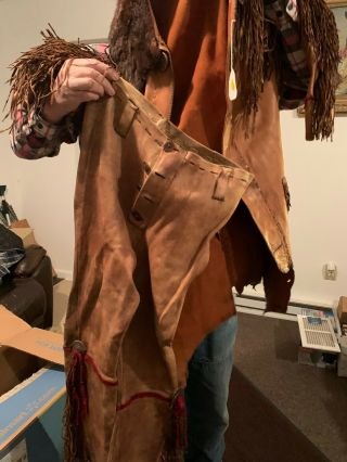 MOUNTAIN MAN LEATHER OUTFIT - PANTS AND JACKET W/FUR 6