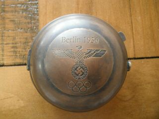1936 Olympics Berlin.  Germany.  Nazi.  Medal.  Watch Case? Jesse Owens.  Vintage.  Ww2
