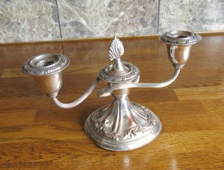 Vintage Antique Sheffield Silver Plate On Copper Candelabra With Suffer