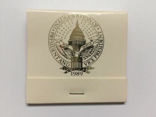 Authentic 1989 President George H.  W.  Bush Inauguration Matchbook Matches