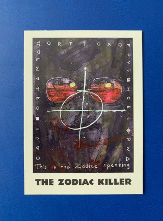 Zodiac Killer Card 83 1992 True Crime Series Two Serial Killers