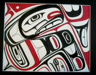 Northwest Coast Art - Tlingit Spirit Panel Transformation - Painting
