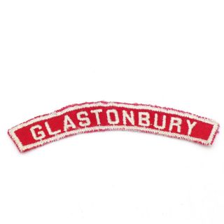 Vintage Boy Scout Glastonbury Red And White Rws Community Strip Bsa Connecticut