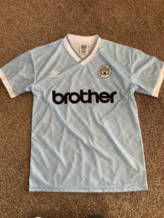 Manchester City Vintage 1988 Home Football Shirt Men’s Medium