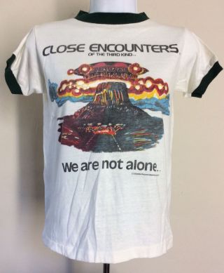 Vtg 1977 Close Encounters Of The Third Kind T - Shirt 70s Sci Fi Movie Film Promo