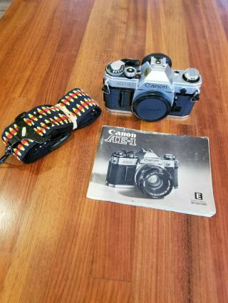 Vintage Canon Ae - 1 Slr Film Camera Body S/n 1658013 In Vg