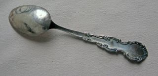 SPOKANE WASHINGTON Native American Chief Sterling Silver Souvenir Spoon;L430 3