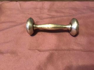 Antique/vintage; Sterling Silver Baby Rattle With Birth Record/date Not Engraved