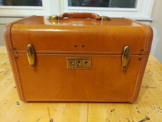 Vintage Streamlite 1940s Samsonite Luggage Train Case Makeup Carry Beauty Case