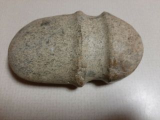 NATIVE AMERICAN INDIAN Stone Axe Head Grooved Club Artifact 2