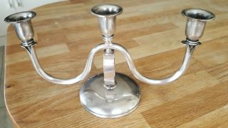 Vintage 3 Arm Silver Plated Candlestick Candleabra Table Centrepiece