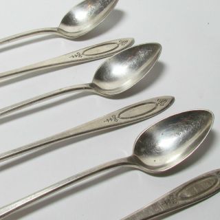 Oneida Community Silver Plate Ice Tea Spoons Adam Set Of 6