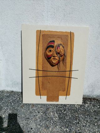 Tlingit Cedar Woman Spirit By Edna Davis Jackson Cedar Paper On Linen 24 " ×31 "
