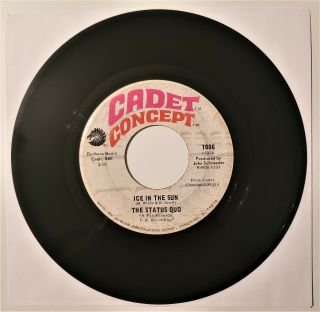 The Status Quo Ice In The Sun/when My Mind Is Not Live 45rpm Nm -