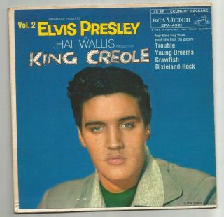 Rockabilly E.  P.  W Pic Cover - Elvis Presley - Vol 2 - King Creole - Hear - Rca