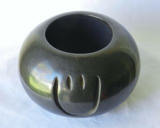 Large Pauline Tafoya Martinez San Ildefonso Pueblo 4lbs Blackware Pot Pottery
