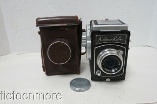 Vintage Kalimar Reflex Camera W/ F.  C.  Kaligar Lens 1:3.  5 F= 80mm & Case