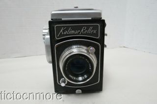 VINTAGE KALIMAR REFLEX CAMERA w/ F.  C.  KALIGAR LENS 1:3.  5 f= 80mm & CASE 2