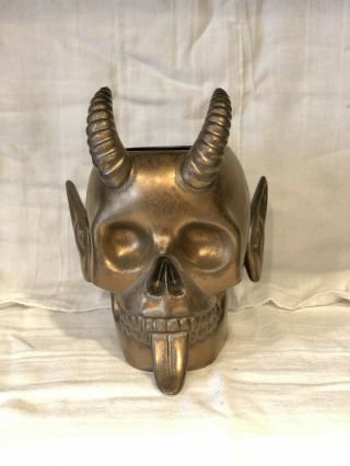 Munktiki 2015 Krampus Skull Gold Day Edition 12/25 Devil Horns Tiki Mug Golden