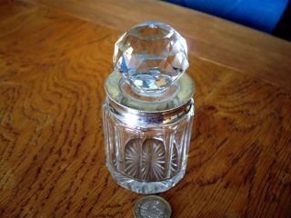 Antique Hallmarked Silver Dressing Table Jar.