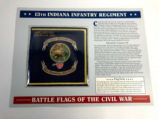 Battle Flags Of The Civil War - Legendary Flags - 13th Indiana Infantry Regiment