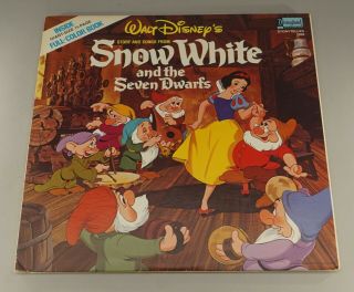 Vintage 1969 Walt Disney Snow White & Seven Dwarfs 33 1/3 Rpm Record Album