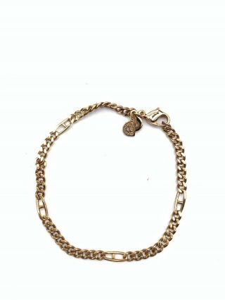 Christian Dior Vintage Gold Bracelet Chain Signed Authentic