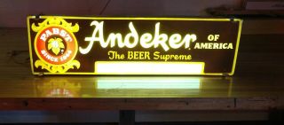 Vintage Pabst Andeker Lighted Sign
