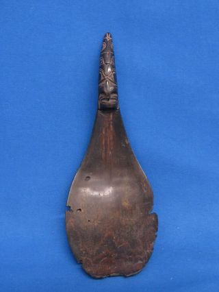 Northwest Coast Native American Indian Folk Art Carved Ladle Spoon 7 "