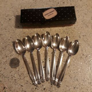 7 Demitasse Spoons Holmes Edwards Danish Princess Vintage Silverplate