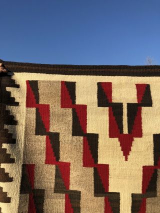 Vintage Arizona Navajo Rug Large Native American Indian Textile 69” By 44” 5